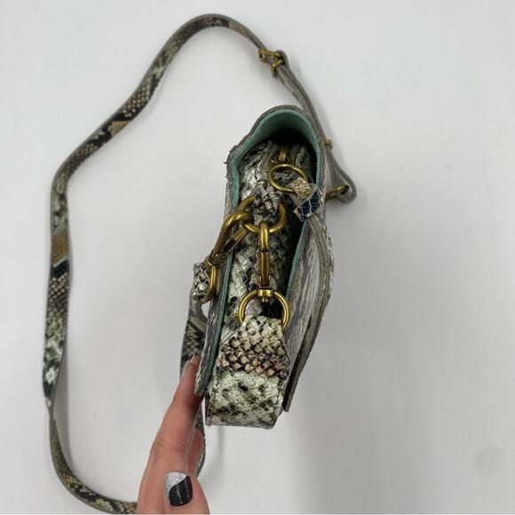 Madewell Flap Convertible Crossbody Snake Leather new with tags purse‎ - Picture 10 of 13